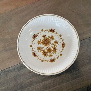 Vintage Ideal Bros. Ironstone Ware with a brown floral transferware pattern 5.5"